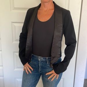 Cropped tuxedo jacket